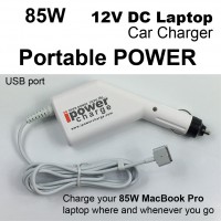 85W MagSafe 2 12V DC Laptop car charger adapter